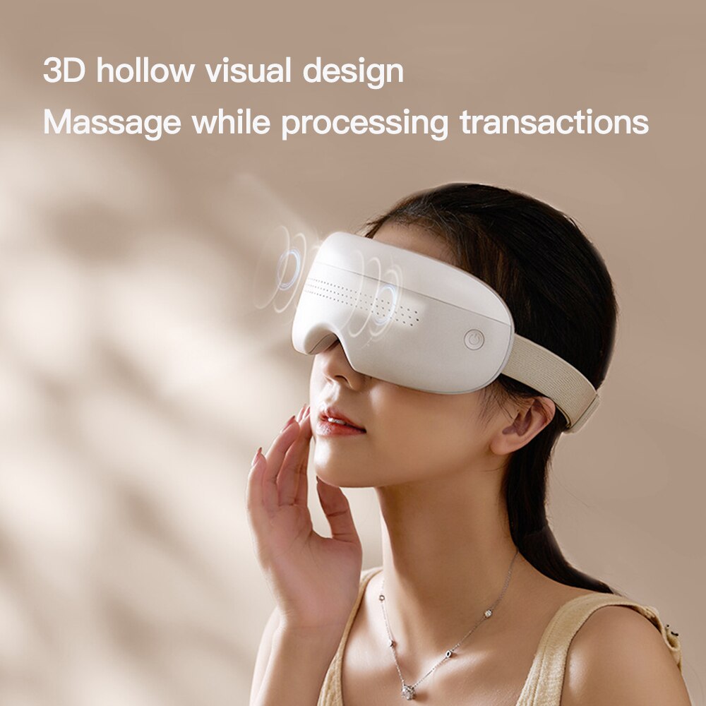 Massageador para os olhos Type-C 4D Acupoint Massager Smart Airbag Vibração Instrumento para cuidados com os olhos Óculos para massagem nos olhos Fadiga Bolsa e rugas