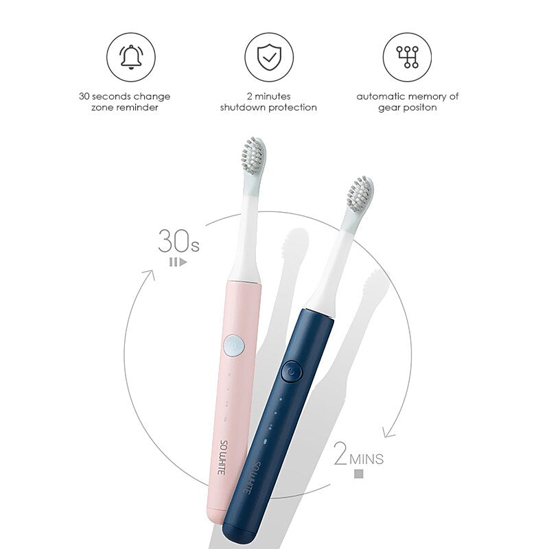 SOOCAS EX3 Escova de dentes elétrica Youpin Escova de dentes sônica para crianças Carga indutiva IXP7 À prova d'água Oral Ferramentas de limpeza de dente