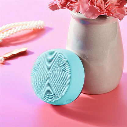 CkeyiN Electric Facial Cleansing Brush Ultrasonic Silicone Face Deep Cleaner Massager Beauty Machine Blackhead Remover Skin Care