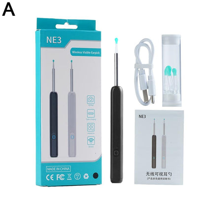 Wireless Smart Visual Ear Cleaner Otoscope Ear Wax Ear with Ear NE3 Cleaning Kit Removal Sticks Endoscope Camera Tool Kit