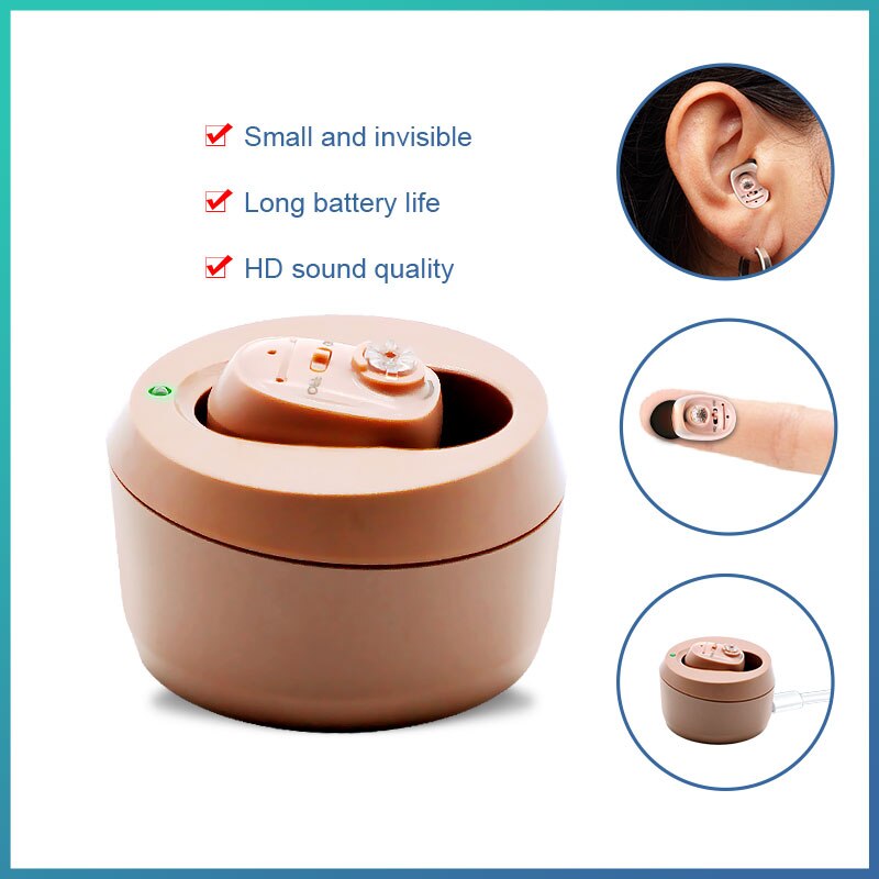 Rechargeable Hearing Aids Invisible Digital Sound Amplifier for Deafness Wireless Hearing Aid to Severe hear loss audifonos