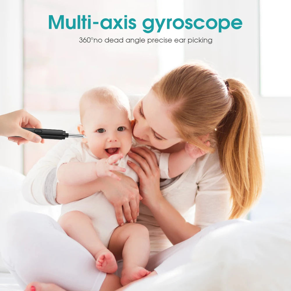 Multi-axis gyroscope ensures accurate ear inspection and precise navigation without blind spots.