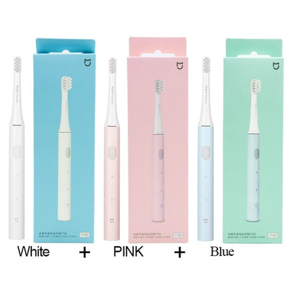 Xiaomi Mijia T100 Sonic Electric Toothbrush Mi Smart Tooth Brush Colorful USB Rechargeable IPX7 Waterproof For Toothbrushes head