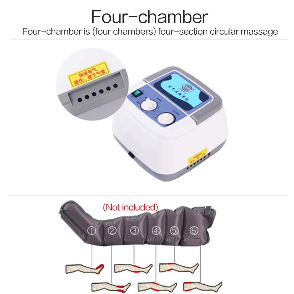 Comprehensive massage experience provided by four-chamber circular design.