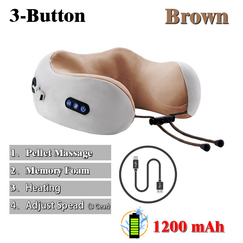 1-Button Browa 1 Pellet Massage 2 Memory Foam