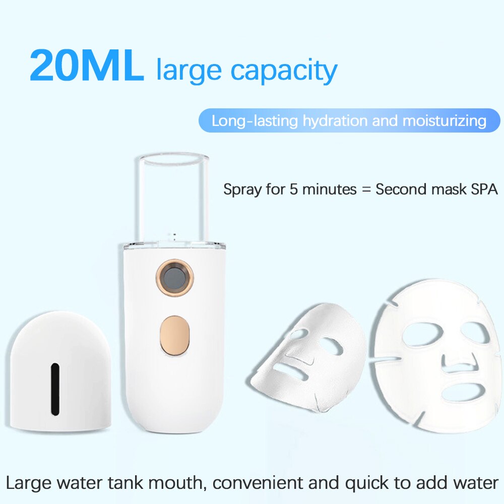 OSHIONER Nano Facial Sprayer USB Humidifier Rechargeable Nebulizer Face Steamer Beauty Instruments Moisturizing Skin Care Tools