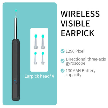 Smart Visual Ear Sticks Endoscópio 500 W de alta precisão Earpick Mini câmera Otoscópio Cuidados com a saúde Limpador de ouvido para iPhone Android