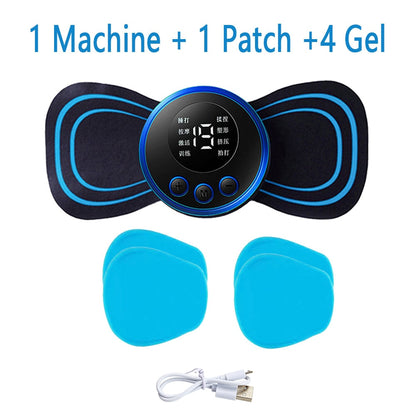 LCD Display EMS Neck Massage Electric Massager Cervical Neck Back Patch 8 Mode Pulse Muscle Stimulator Portable Relief Pain