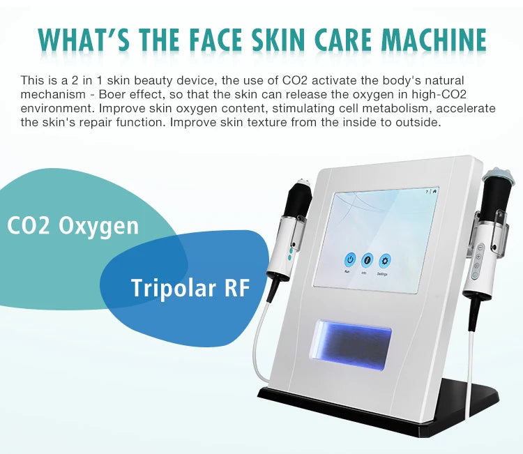 Facial machine uses CO2 tech to boost cell metabolism, repair skin, and enhance rejuvenation.