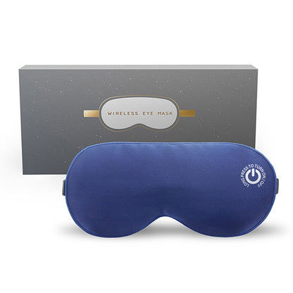 Rechargeable Cordless Heated Eye Mask Vibration Eye Massager Hot Compress for Relief Dry Eyes Eye Fatigue Real Silk Sleep Mask