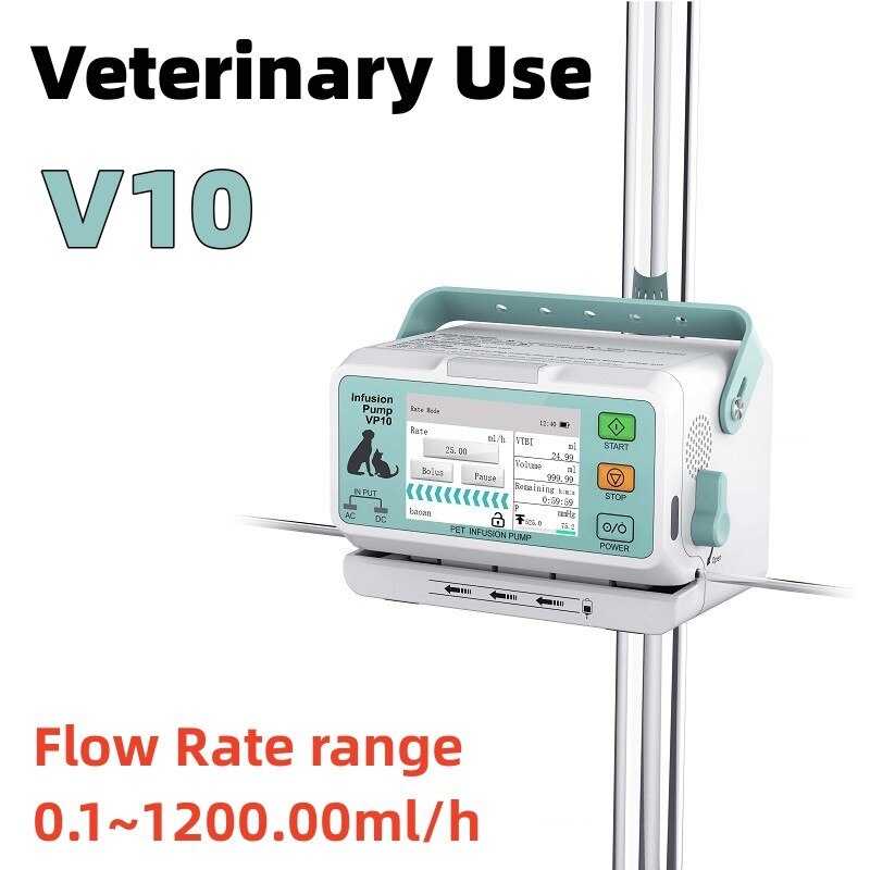 Rango de caudal alto para bomba de infusión humana o veterinaria Pantalla táctil colorida de 3,5” Monitoreo dinámico de presión DPS Pantalla en tiempo real