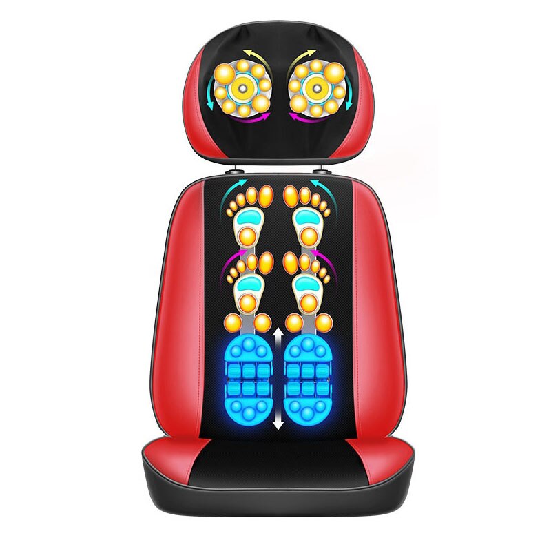 Upgrade Electric Full Body Massage Chair Neck Back Waist Massage Cushion Heat Vibrate Kneading Leg Massage Pad Seat Relaxation