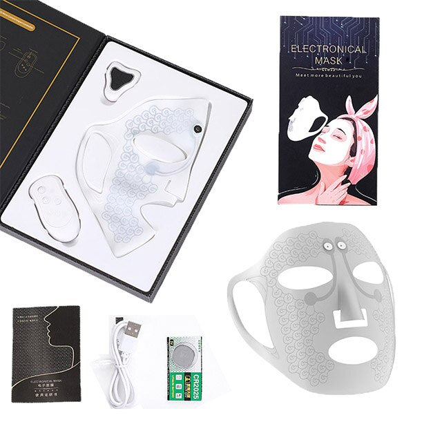 EMS Electric Pulse Face Mask Cream Absorption Massager Anti Wrinkle Skin Lifting Firming Care Facial Beauty Device Machine