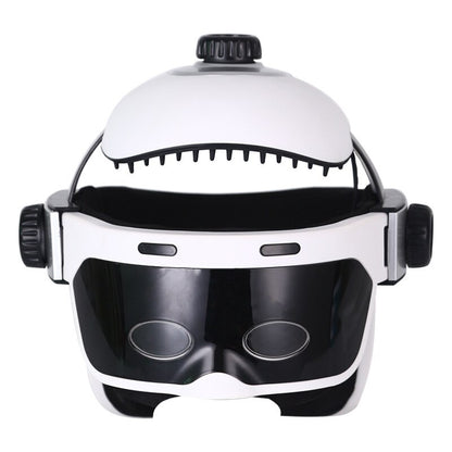 Electric Head and Eye Massager Helmet Scalp Brain Automatic Hot Compress Relaxation Vibration Acupuncture Points Health Care