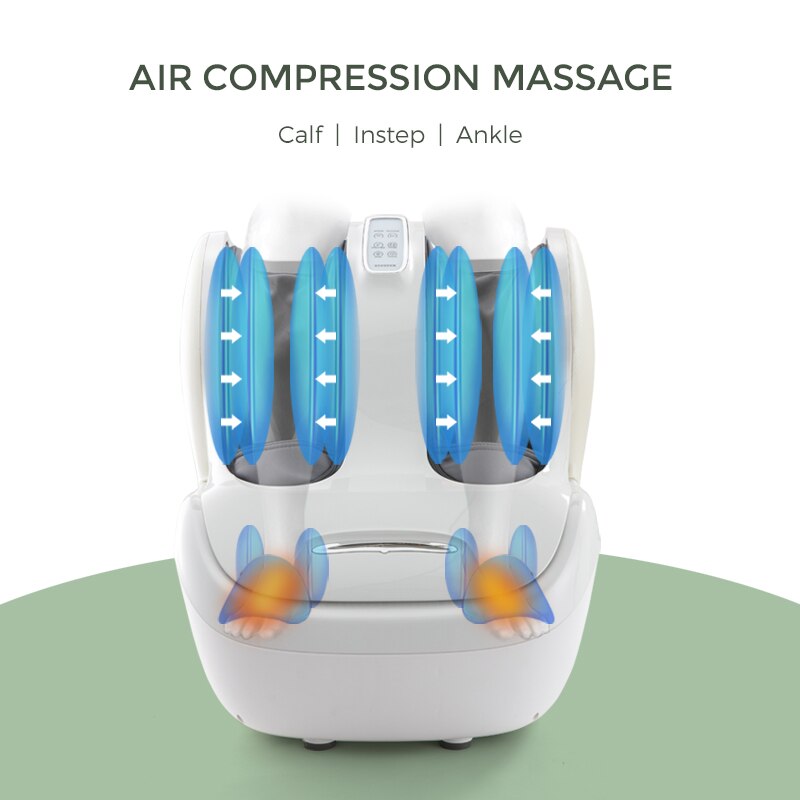 Máquina de massagem para pés de panturrilha de luxo MARESE Vibração elétrica Shiatsu Compressão de ar Rolamento de calor Massageador de modelagem de perna