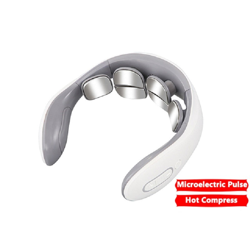 Heating12 Heads Back and Neck Massager 15 Gears Electric Neck Massager Instrument Massager For Neck Aliviar Espondilose Cervical