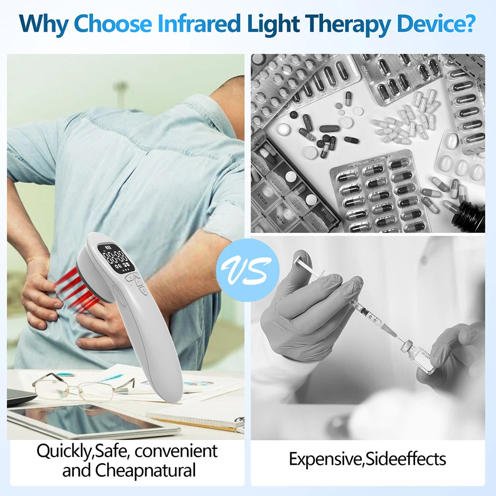 Relieve knee pain and arthritis with our infrared light therapy device, a quick, safe, and natural solution.