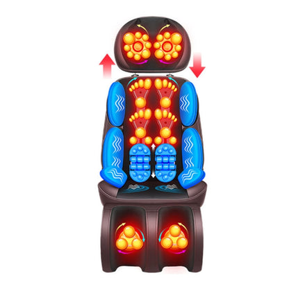 Upgrade Electric Full Body Massage Chair Neck Back Waist Massage Cushion Heat Vibrate Kneading Leg Massage Pad Seat Relaxation