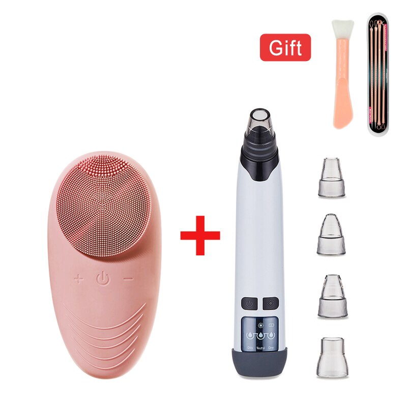 Facial Cleansing Brush Waterproof Sonic High Frequency Vibrating Face Brush for Deep Cleansing, Gentle Exfoliating and Massaging