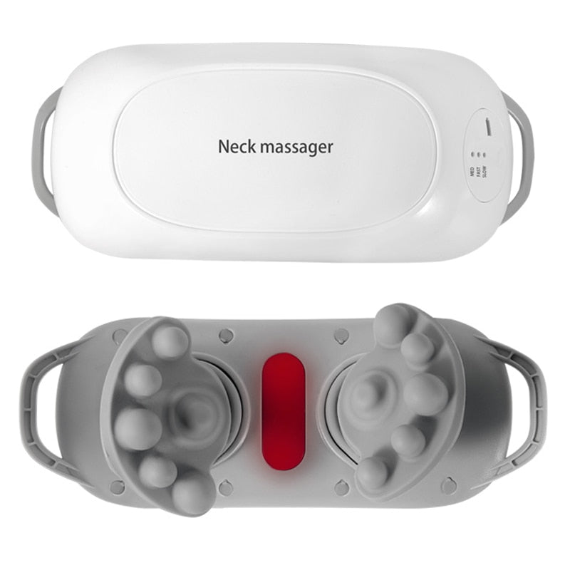 4D Red Light Constant Temperature Hot Compress Shiatsu Electric Shoulder Neck Massager Therapy Deep Kneading Portable Massager