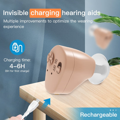 Hearing Aids Rechargeable Sound Amplifier Hearing Aid for the Deafness Behind Ear Adjustable Amplifier Speaker Amplified