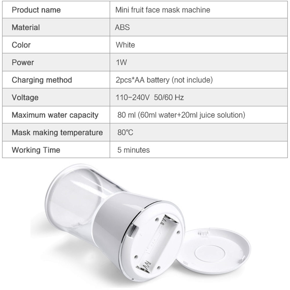 LeSen Mini-Gesichtsmasken-Hersteller, DIY Gesichtsmaske, Schönheitsmaschine, automatische Gesichtsmaske, natürliches Kollagen, Obst-Gesichtsmasken-Hersteller-Set