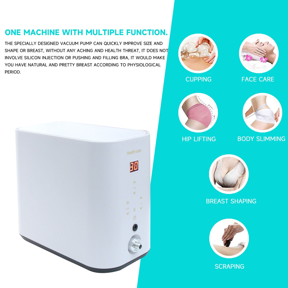 MEISIKANG Enlargement Electric  Breast Massager Slimming Fat Removal Anti-Chest Sagging Chest Vacuum Pump Device