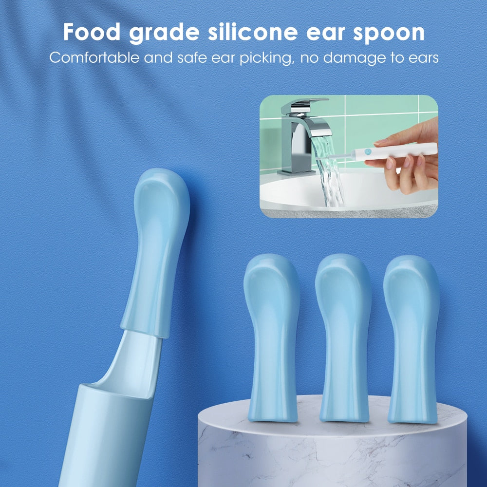 silicone ear spoon Comfortable and safe ear picking; no damage