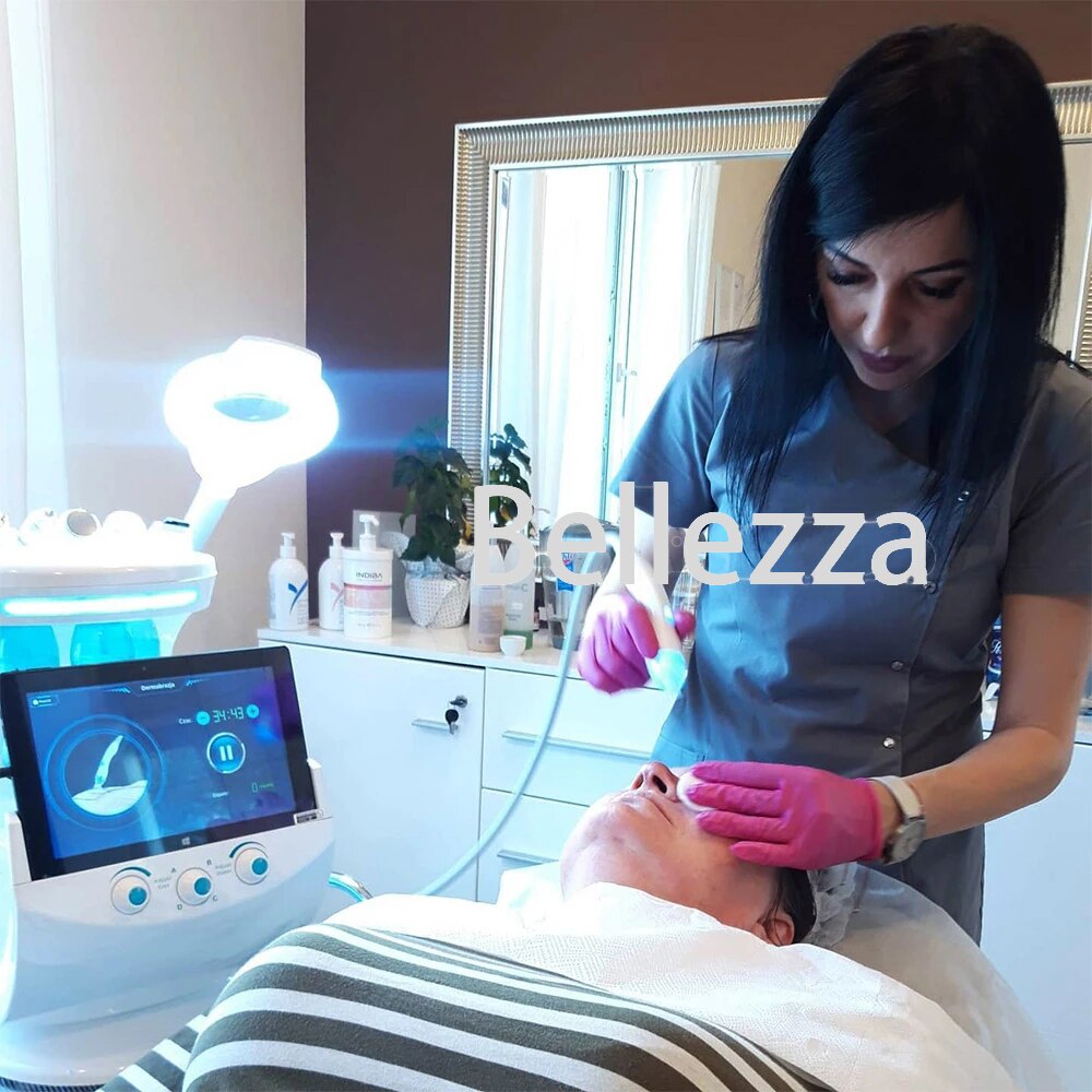 Multifunctional 7 in 1 Smart Ice Blue Hydro Facial Hydrafacials Beauty Dermabrasion Machine For Skin Analysis And Whitening