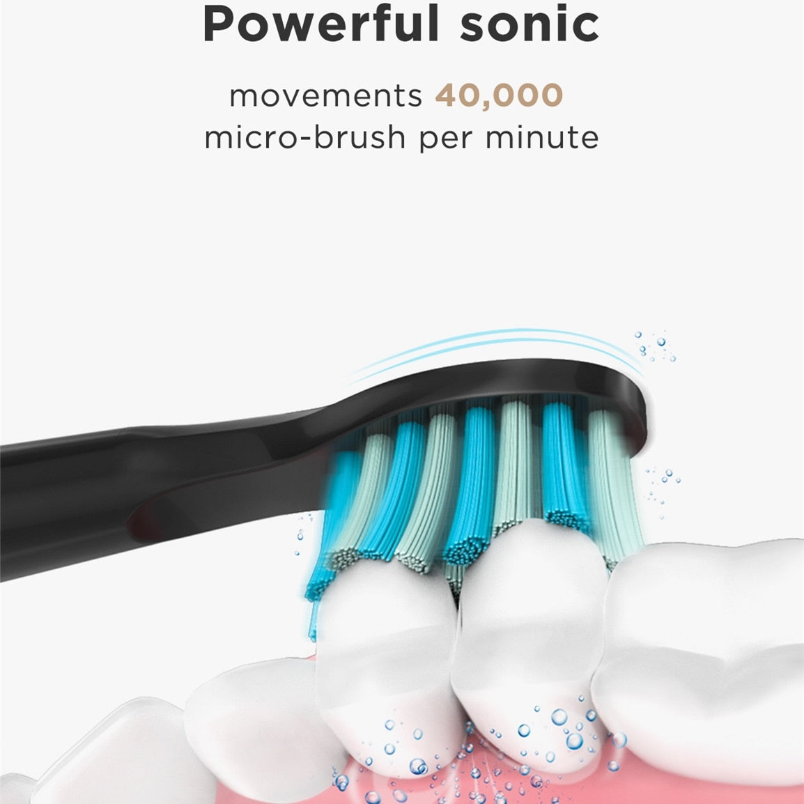 powerful sonic movements 40,000 micro-brush per minute