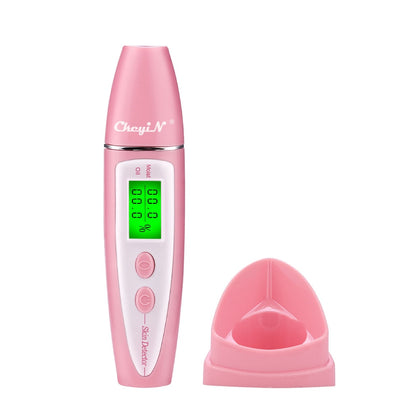 Detector preciso LCD digital testador de umidade de óleo de pele para cuidados com a pele do rosto com sensor de biotecnologia Lady Beauty Tool Spa Monitor