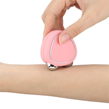 EMS Micro-current Beauty Instrument Face Lifting Slimming Device Eliminate Edema Reduce Wrinkle Dual Roller Vibration Massager