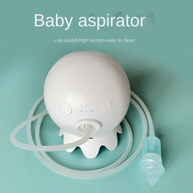 Aspirador de mocos nasales recargable para bebés, aspirador ajustable para el cuidado de la salud, limpiador eléctrico de seguridad para la nariz para recién nacidos, herramienta para niños pequeños