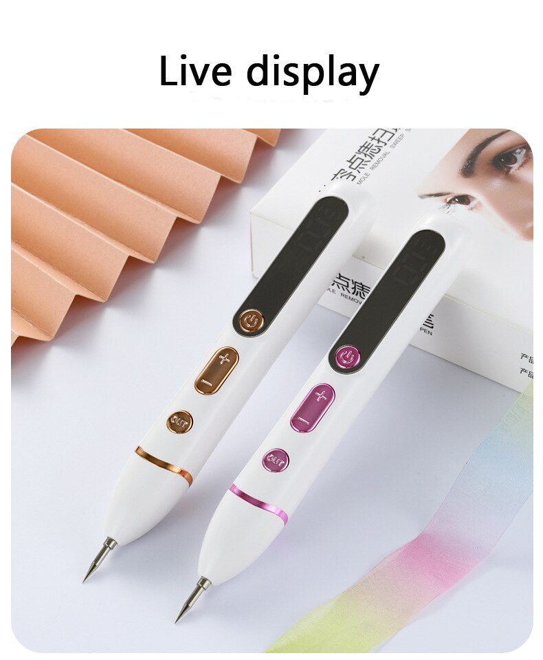 Freckle Removal Point Mole Pen Nine-Speed Control Usb Charging Led Screen Traceless Light Mole Scan Beauty Pen