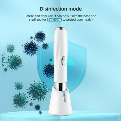 Hot Compress Eye Massager Pen Smart Disinfection LED Eye Lip Massager Eye Skin Tighten Anti Aging Eye Wrinkle Lip Lines Removal