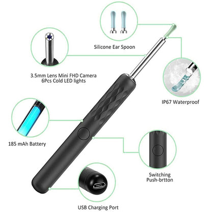 R3 R1 Smart Visual Ear Sticks Otoscópio 300 W Endoscópio Ferramenta de Remoção de Cera Mini Camera Care Cleaner R3 Projetado por Bebird