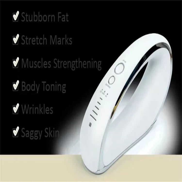 Anti-aging device targets fat, stretch marks, and wrinkles for a firmer, smoother look.