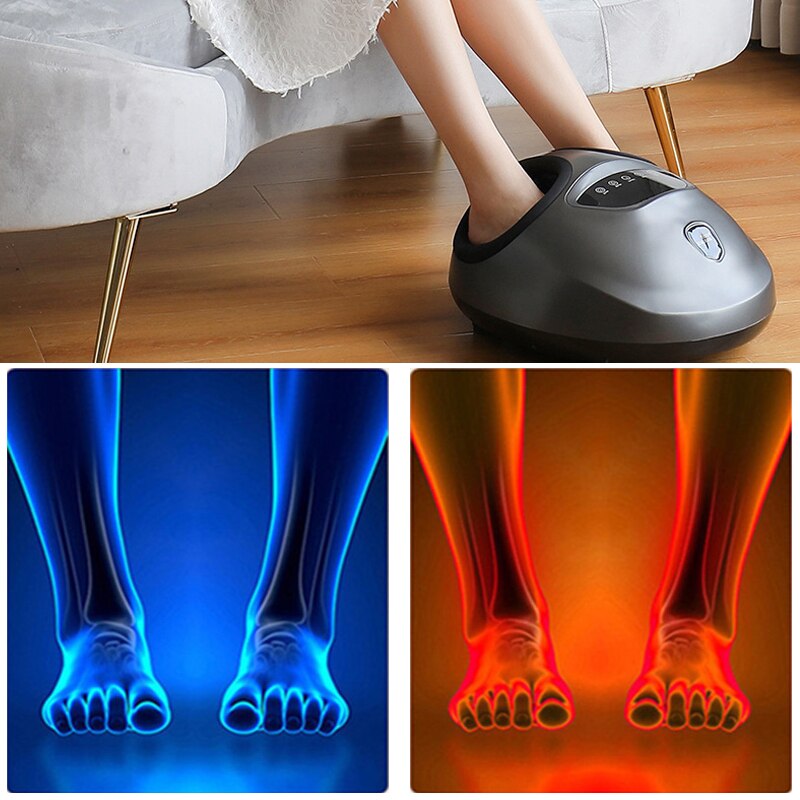 Electric Therapy Vibrator Foot Massage Machine Shiatsu Kneading Vibrator Massager Infrared Heating Therapy Health Care Device