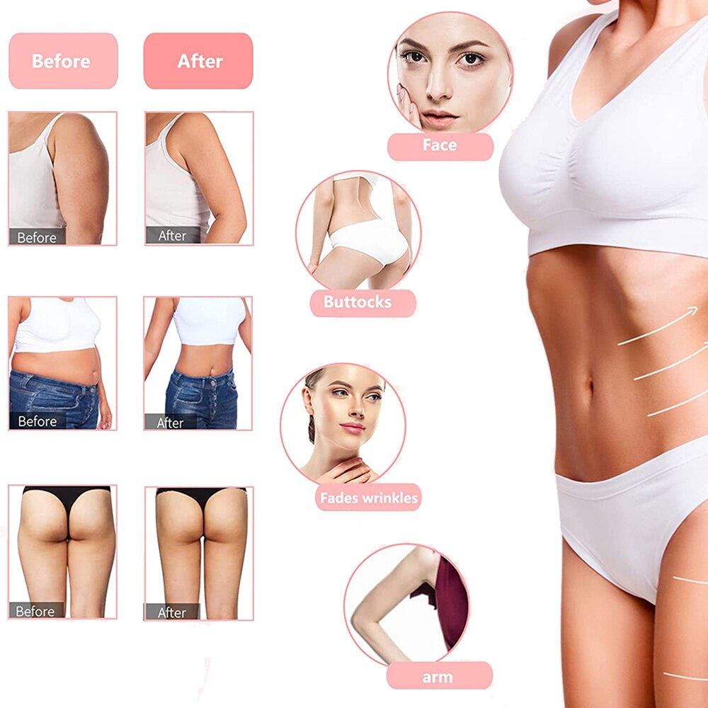 Ultrasonic 40K Cavitation Machine Vacuum Body Slimming Facial Massager Cellulite and Fat Weight Loss Beauty RF Skin Tighten