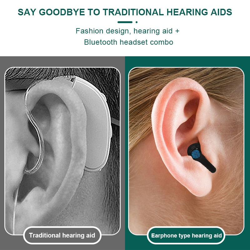 Rechargeable Hearing Aids Bluetooth Hearing Aid APP Control High Power Amplifier Severe Loss For Deafness aparelho auditivo