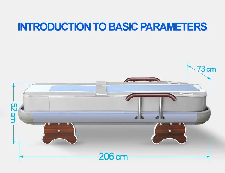 Compact and spacious design for comfortable use; measures 73cm wide and 206cm long.