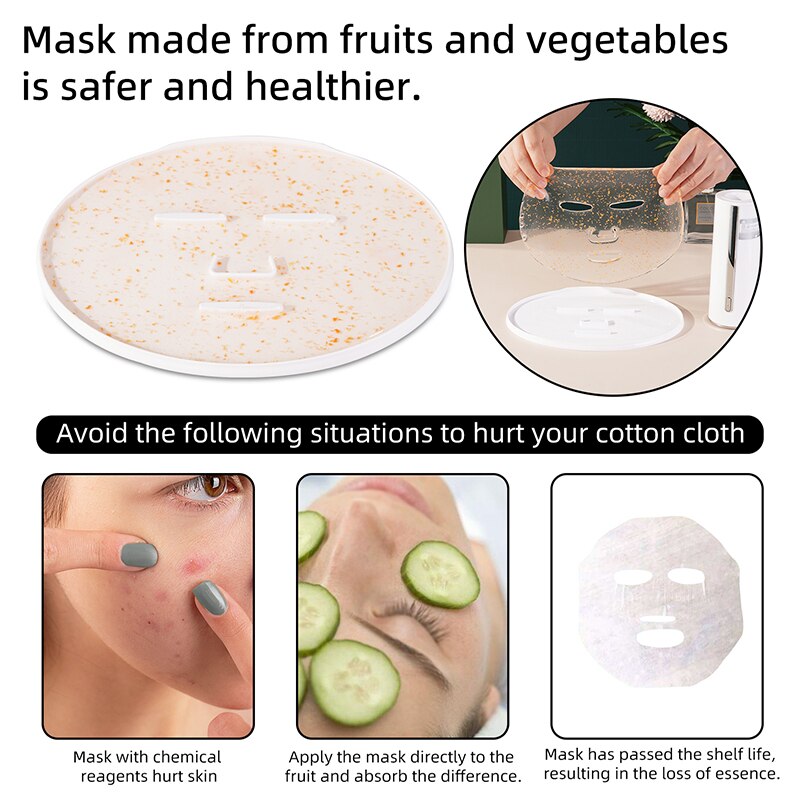 Mini Fruit Mask Machine DIY Fruit Vegetable Face Mask Maker Facial Care Beauty Machine Natural Collagen Cream Making Mask Kit