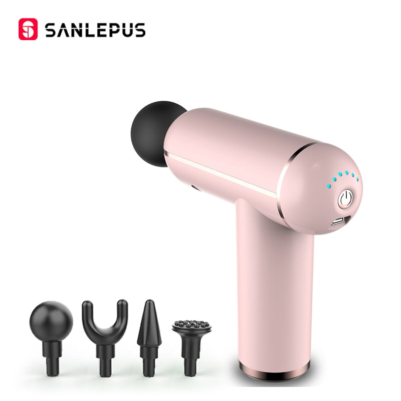 SANLEPUS Pistola de Massagem LCD Portátil Para o Corpo, Pescoço, Costas, Percussão Elétrica, Massageador de Tecido Profundo, Relaxamento Muscular, Fitness, Emagrecimento