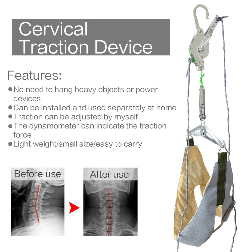 Cervical Traction Device Features: No need to hang heavy objects