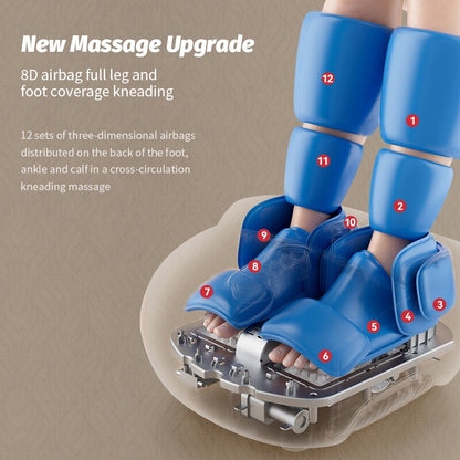 Massage Upgrade 8D airbag full leg and foot coverage kn