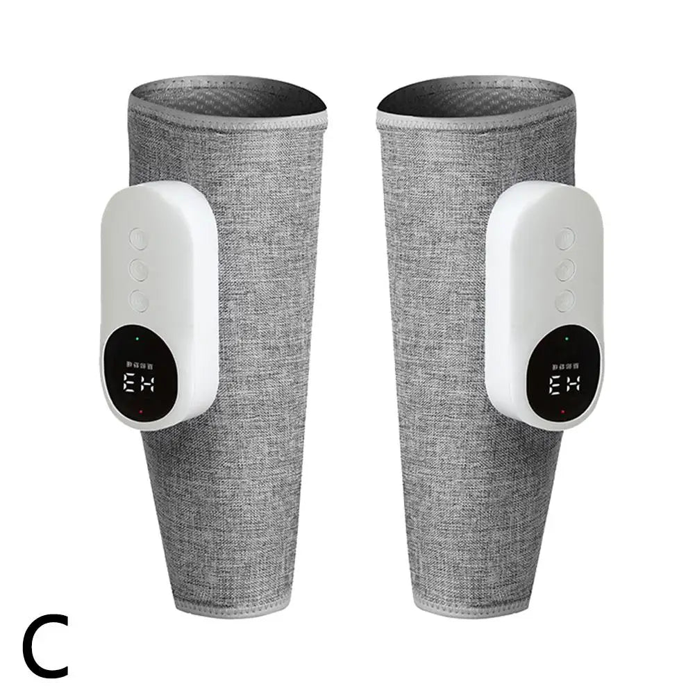 MFEISI leg massager with anti-fouling linen and breathable mesh, powered by rechargeable battery.