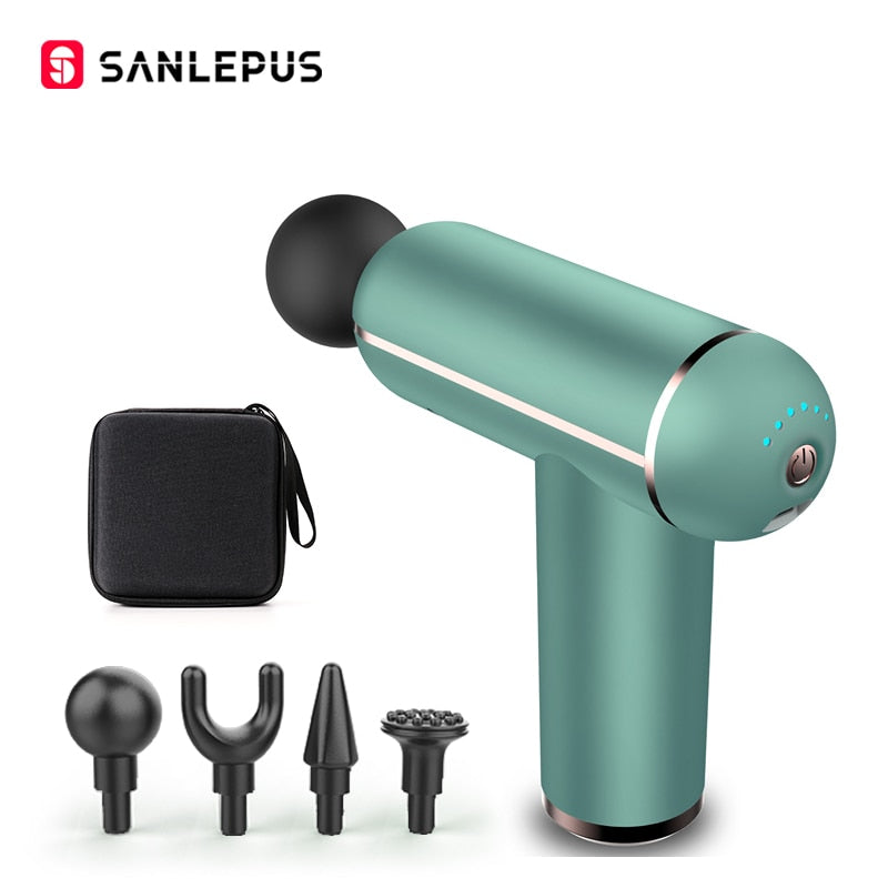 SANLEPUS Pistola de Massagem LCD Portátil Para o Corpo, Pescoço, Costas, Percussão Elétrica, Massageador de Tecido Profundo, Relaxamento Muscular, Fitness, Emagrecimento