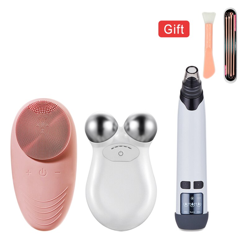 Facial Cleansing Brush Waterproof Sonic High Frequency Vibrating Face Brush for Deep Cleansing, Gentle Exfoliating and Massaging