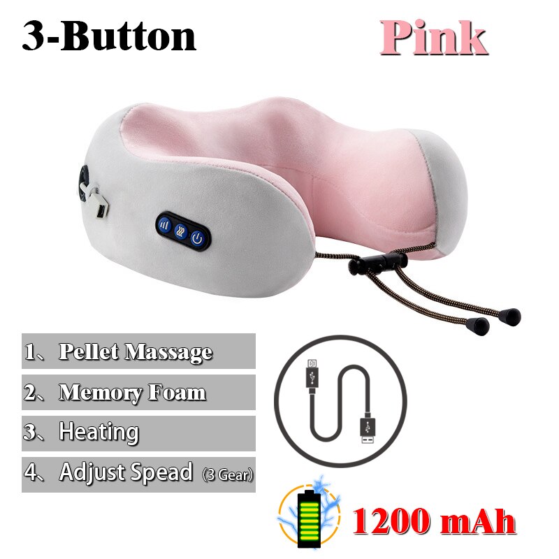 1200 mAh (1 Pellet Massage 2 Memory Foam 3