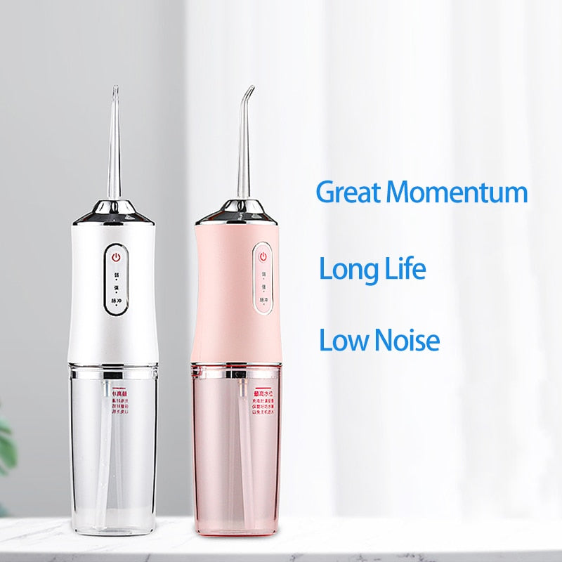 Oral irrigator portable dental water flosser with 4 nozzles usb rechargeable electric toothbrush ipx7 replacement brush head